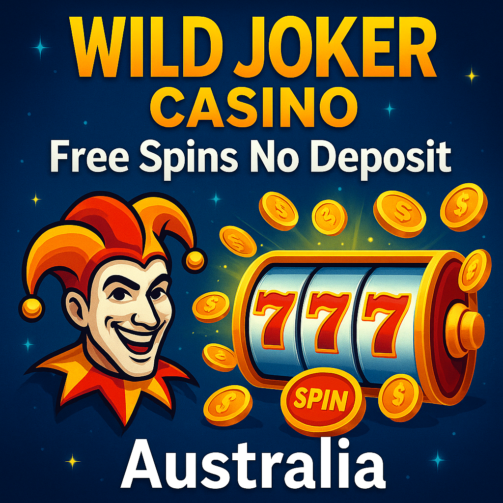 Wild Joker Casino free spins no deposit Australia β jester and slot machine illustration