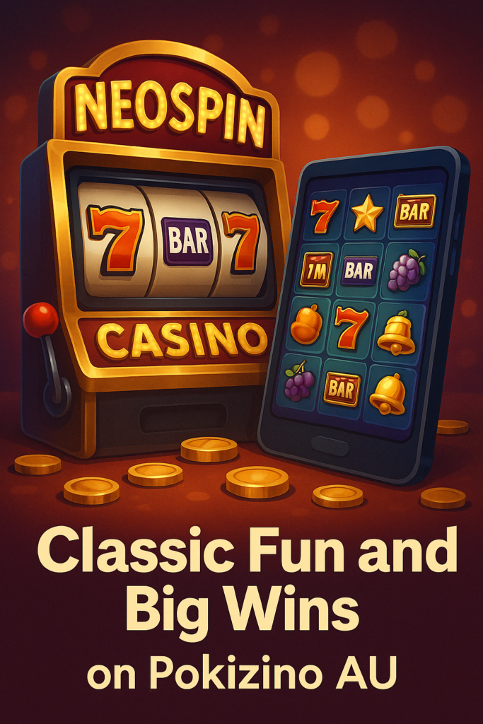 Neospin Casino slot machine and mobile pokies with gold coins