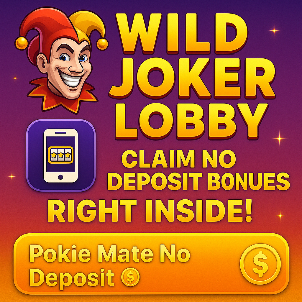 Wild Joker Lobby โ claim no deposit bonus instantly via pokie mate no deposit platform.